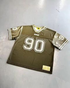 Custom Logo Men's Boxy Cropped T-Shirt Oversized and Heavyweight Cotton Vintage Print <b>Pattern</b> Men t Shirt - Product Image 2