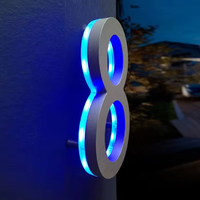 Lettres lumineuses LED personnalisées en métal pour enseigne, multicolores, étanches IP54, avec télécommande et minuteur de compte à rebours pour camion de restauration mobile