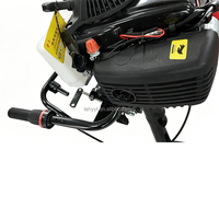 Moteur hors-bord à essence Hailebao 4 temps 4HP 53,2cc refroidi par air avec coque en PVC pour la pêche et les bateaux pneumatiques