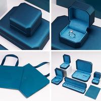Étui à bijoux en cuir PU sur mesure haut de gamme, élégant, brossé, octogonal, pour collier