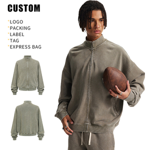 เสื้อสเวตเชิ้ตคอกลมแบบสวมใส่ได้ทั้งชายและหญิง  ผ้าคอตตอนเทอร์รี่  ขนาดใหญ่พิเศษ  ปักลาย  เป็นมิตรกับสิ่งแวดล้อม  คุณภาพระดับ OEM  ซิป ¼  แบบ ODM  สั่งผลิตได้ตามต้องการ - Product Image 3