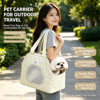 Sac de transport pour animaux de compagnie en tissu matelassé de qualité supérieure, sac à bandoulière pour chat, sac de transport pour animaux de compagnie, sac à main de voyage pour petit chat, chien ou animal