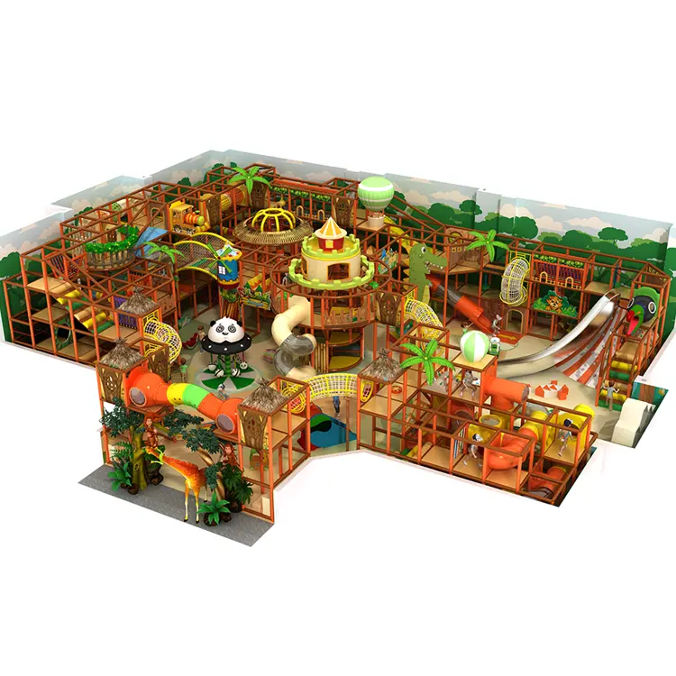 Cowboy Forest Theme Foam Post Flooring Fence Indoor Playground Importer For Europe Adults