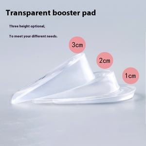 Usine directe hommes femmes antidérapant <span class=keywords><strong>Silicone</strong></span> élastique talon coussinet rehaussement semelle intérieure Gel TPU matériel Massage amélioration interne - Product Image 2