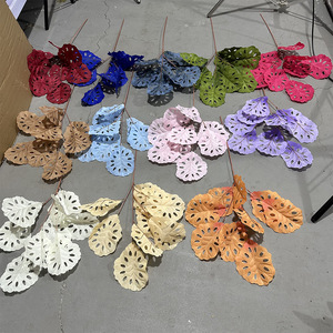Hojas de Loto Artificiales Yixuan, Flor de Seda Moldeada por Inyección, Decoración para Bodas, Arreglos DIY - Product Image 2