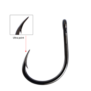 <span class=keywords><strong>Hameçon</strong></span> <span class=keywords><strong>Mustad</strong></span> 10827 en acier à haute teneur en carbone noir, 4x plus résistant, pour la pêche en eau douce et en eau salée, pour le requin - Product Image 3