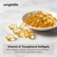 Gélules de Vitamine E Tocophérol en vrac disponibles. Convient aux commandes de marques privées et aux commandes de formules personnalisées.