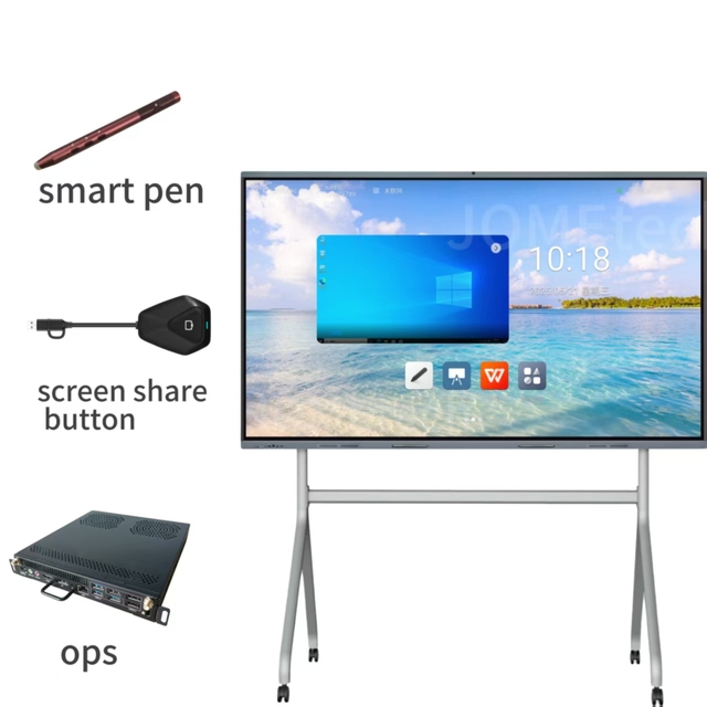 86-Inch Android System Smart Board Interactive Whiteboard With 20-Point Touch and Wireless Projection LED LCD Panel
