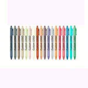 Bolígrafos Retráctiles de Plástico con Logotipo Personalizado, Punta de 1.0 mm, Venta al Por Mayor, con Clic de Goma Suave, Múltiples Colores, para Escritura - Product Image 2