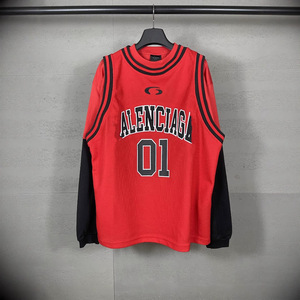 Camiseta <span class=keywords><strong>de</strong></span> <span class=keywords><strong>Baloncesto</strong></span> Paris B Brand Verano 2025, Conjunto Falso <span class=keywords><strong>de</strong></span> 3 Piezas, Bordada e Impresa, Casual, Holgada, Manga Larga, 100% Algodón - Product Image 2