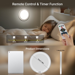 Lámpara de Techo LED Recargable Inteligente Moderna para el Hogar, con Sensor de Movimiento, Blanca, de ABS, con Control Remoto Regulable para Decoración de Habitaciones - Product Image 4