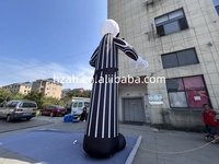 Modèle de ballon géant Crâne Jack Skellington en tissu Oxford 210D résistant au soleil pour événements publicitaires d'Halloween en extérieur