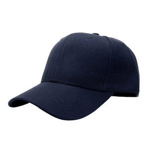 Fashion Unstructured Adjustable Blank <strong>Hat</strong> Baseball Cap <strong>Navy</strong> Blue With Logos 100% Polyester - Product Image 2