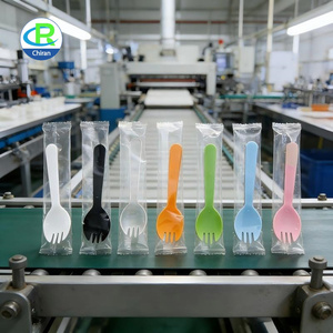 Juego de cubiertos de plástico de colores bonitos, desechables, cuchillo, tenedor y cuchara, perfectos para fiestas de cumpleaños infantiles, recuerdos para fiestas infantiles - Product Image 1