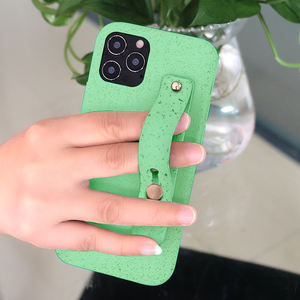 TENCHEN Pour iPhone 12 écologique biodégradable compostable plante fibre recyclé dragonne doigt poignée de support de téléphone - Product Image 2