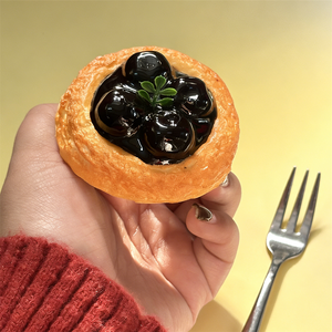 Modèles de moules à tartelettes écologiques en plastique pour 4 tartelettes aux myrtilles, au chocolat et aux fruits frais, présentoir en aluminium pour aliments - Product Image 3