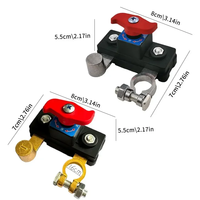 Interrupteur de coupure de batterie double tension 12V 24V pour voiture, structure en alliage de zinc, déconnexion du pôle négatif, bouton sans outil, conception PCB