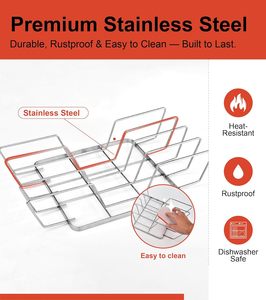 Stainless Steel Eco-Friendly Minimalist Outdoor Baking Steak Rack <b>BBQ</b> Net Rack Courtyard <b>Tools</b> Portable Durable Camping - Product Image 2
