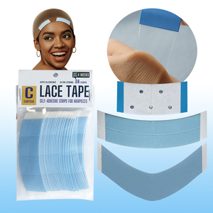 Rubans adhésifs personnalisés double face, imperméables, transparents, invisibles, à forte adhérence pour l'installation de perruques en dentelle, de toupets et d'extensions capillaires - Product Image 1