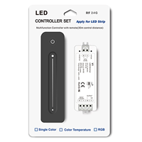 Kit de Contrôleur LED Sans Fil Skydance V1+R11 5-36V 1 Canal RF2.4G pour Couleurs Unies avec Luminosité Réglable et Télécommande à Tension Constante