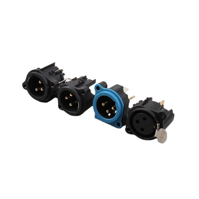 xlr connector 3 pin Panel Mount xlr connector 3 pin female jack solder connector