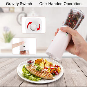Moulin à <span class=keywords><strong>sel</strong></span> et à poivre <span class=keywords><strong>de</strong></span> qualité supérieure, moulin à épices rechargeable par USB avec broyeur à poivre électrique à grains grossiers réglables - Product Image 4