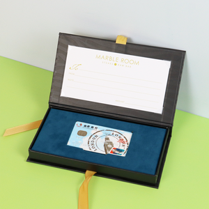 Black Credit Card Packaging Metal Blank Custom Paper <b>Boxes</b> Business Cards Folding Blocking case Box - Product Image 2