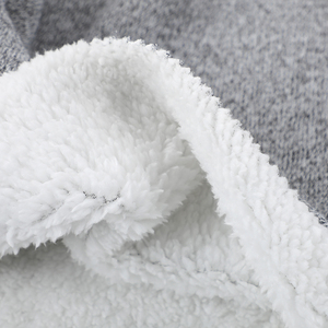 Stretch <strong>100</strong>%<strong>Polyester</strong> Fleece Material <strong>Fabric</strong> Hacci Bonded With <strong>Sherpa</strong> Heavyweight Fleece Clothing <strong>Fabric</strong> 450Gsm 150Cm - Product Image 1