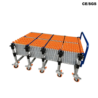 Convoyeur à rouleaux flexible extensible non motorisé, haute capacité, largeur 800 mm, pour matériaux de construction, garantie 1 an