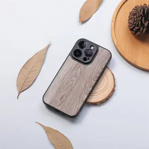 Luxury Friendly Wooden Cover Magnetic Wireless Charging Phone Case Wood Case For IPhone 15 14 13 12 11 8 7 6 Xr Xs Max