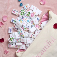Tuiles de Mahjong de Luxe pour Filles - Écologiques, Portables et Durables, Résistantes à l'Eau avec Emballage Personnalisé pour Fêtes et Divertissements