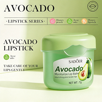 Baume à lèvres hydratant aux fruits, pêche, miel et avocat, huile pour les lèvres anti-gerçures, hydratante et nourrissante pour l'automne et l'hiver