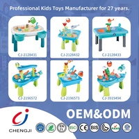 Chengji tendance jouets été plage table de sable enfants jeu d'eau intérieur extérieur en plastique bébé nappe phréatique jouet avec chaise