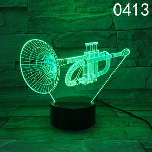 Vente en gros Veilleuse tactile multicolore pour instruments de musique Veilleuse couleur USB Veilleuse décorative accordéon cuir trompette violon - Product Image 5