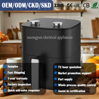 Mini-four à air chaud intelligent multifonctionnel 1350W, portable pour la maison et les voyages, 220V, sans huile, pour cuisine domestique