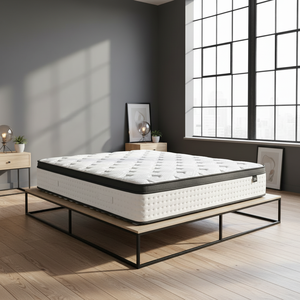 Colchón de Espuma Comprimida de Tamaño Doble, Enrollado y Empacado, Ecológico, Duradero, 30 cm de Grosor, Funda Extraíble para Hotel, Dormitorio, Apartamento - Product Image 1