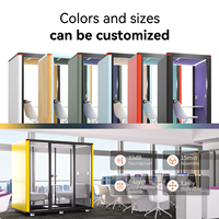 Cabine de réunion acoustique modulaire insonorisée pour bureau, personnalisable avec logo OEM, pour 1/2/4/6 personnes, certifiée CE, MOQ1
