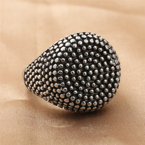 Men's <b>Titanium</b> Steel Starry <b>Ring</b> Micro Pave Dots Punk Style Jewelry Gift - Product Image 1