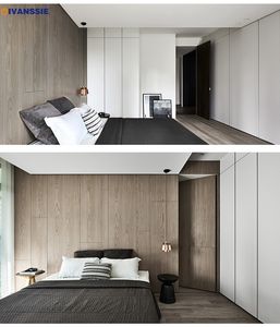 2023 recién llegado moderno montado en la pared <span class=keywords><strong>de</strong></span> <span class=keywords><strong>madera</strong></span> dormitorio armario <span class=keywords><strong>para</strong></span> sala <span class=keywords><strong>de</strong></span> estar y uso en Hotel - Product Image 4