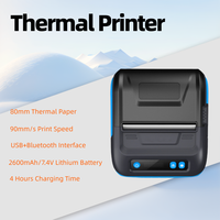 Printer Penerimaan Barcode seluler 3 inci 80mm, Printer USB saku genggam portabel Mini 80 dpi antarmuka POS 203dpi