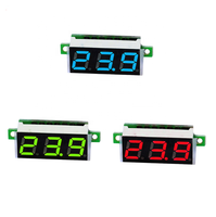 0.28 inci dua tiga kabel DC 0-100V DC digital DC 2.5-40V voltmeter Tampilan digital Perlindungan terbalik yang dapat disesuaikan