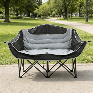 Nouvelle chaise pliante double légère pour le <span class=keywords><strong>camping</strong></span> en plein air, chaise de plage portable, facile à ranger, pique-niques, mobilier d'extérieur en fer - Product Image 1