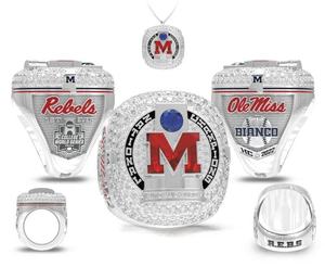 Anillo de Campeonato Personalizado de Aleación de Zinc con Incrustaciones de Cristal/Strass Chapado en Oro Rosa/Platino para Deportes - Product Image 2