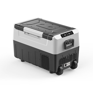 Réfrigérateur de voiture Contrôle APP <span class=keywords><strong>avec</strong></span> lumière LED Réfrigérateur portable à double usage Camping Caravan Car Mini Fridge - Product Image 1