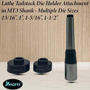 Porte-mèches de tournage ASSORTS MT3, accessoire pour tour, plusieurs tailles de mèches 13/16\" 1-1/2\", acier à outils allié, compact pour taraudage - Product Image 3