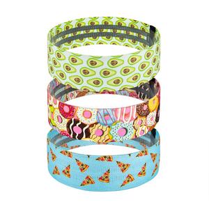 KWO Fitness Sport Großhandel bedruckte Gummi Oberschenkel Hip Circle <span class=keywords><strong>Loop</strong></span> 3er-Set Elastic Custom Logo Beute Stoff Widerstand Übungs bänder - Product Image 2