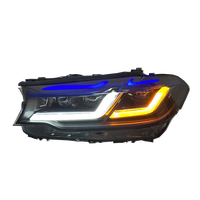 Pièces automobiles SJC, phare de haute qualité pour BMW Série 5 G30 G38 18-20, jaune et blanc, double couleur, style laser, phare avant