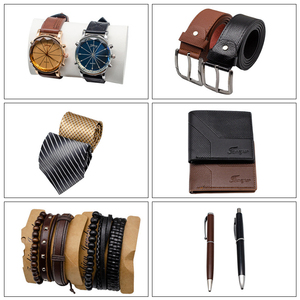 Set Regalo <span class=keywords><strong>Portafoglio</strong></span> da <span class=keywords><strong>Uomo</strong></span> Nero 7 Pezzi con Orologio, <span class=keywords><strong>Cintura</strong></span> e Penna in Confezione Regalo per Promozioni Aziendali - Product Image 3