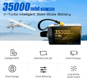 <span class=keywords><strong>XTurbo</strong></span> Drone batería inteligente 44,4 V 12S 35000mAh batería de iones de litio de estado sólido para FPV Drone UAV VTOL avión - Product Image 5