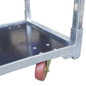 Danish פרחים עגלות פלדה מתגלגל עגלה ארבע לגלגל צמח גן מתלה שולי פלטפורמה - Product Image 6